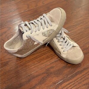 Shu Shop Paula Gold Glitter Sneaker